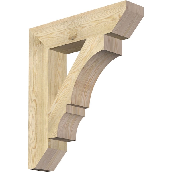 Ekena Millwork Balboa Slat Rough Sawn Bracket, Douglas Fir, 6"W x 28"D x 32"H BKT06X28X32BOA06RDF - main